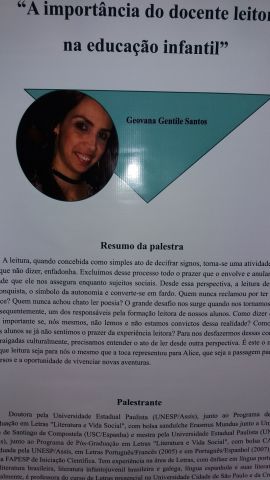 Palestra - Geovana Gentili Santos